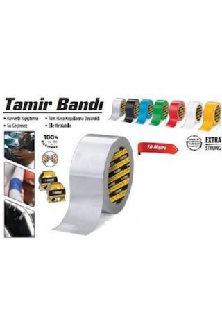 2 Adet Tamir Bandı Sızdırmaz-1.Kalite 48 Mm X 10 Metre Gri-Siyah