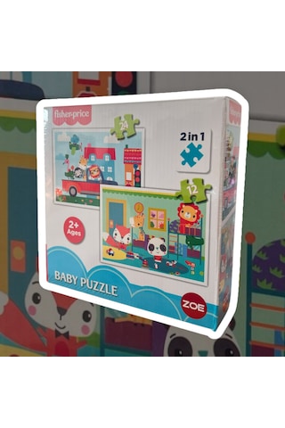 Fisher Price Bebek Puzzle Baby Puzzle 2 İn 1 24 Ve 12 Parça 2+