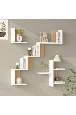 Wall 27 Duvar Rafı Sepet-beyaz Wal27-sw Sepet Ceviz
