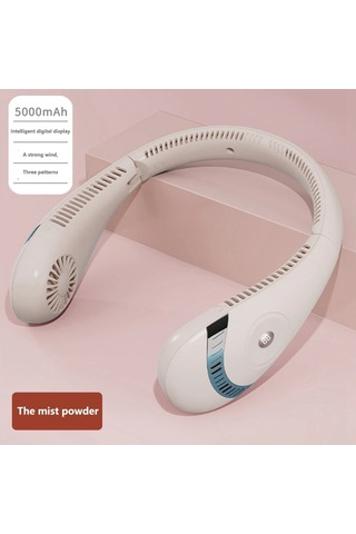 Taşınabilir Boyun Fanı, 5000 Mah Katlanabilir Boyun Fanı Bladeless Soğutma Pink