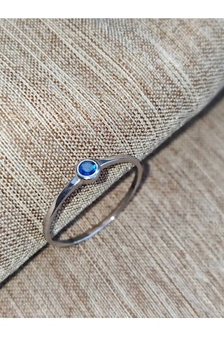 Sılver Whale 925 Ayar Gümüş, Taşlı Yüzük 159883621 Mavi