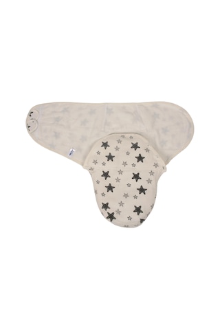 Sevi Bebe Organik Müslin Bebe Kundağı Art-306 Gri Yıldız Gri