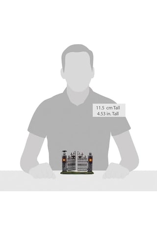 Department 56 Köy Koleksiyonları İçin Cadılar Bayramı Aksesuarları Minyatür Ürkütücü Ferforje Kapı Aydınlatmalı Heykelcik, 11 Cm, Çok Renkli