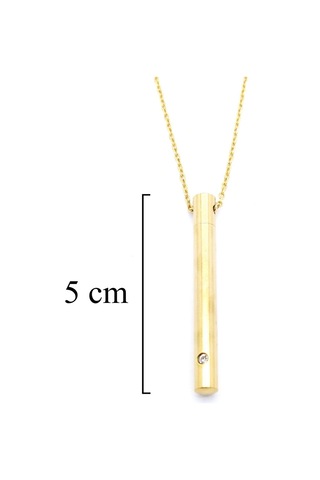 Altın Kaplama Oval Uzun Erkek Kolye 60 Cm Ekly-108 Altın