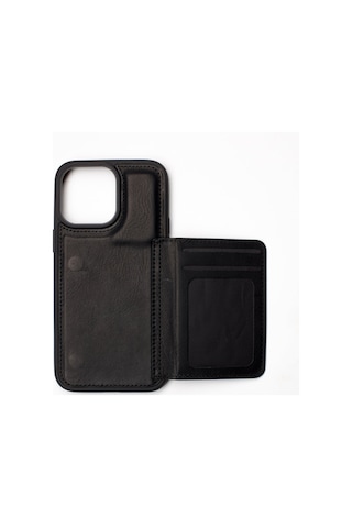 Back Wallet Apple Uyumlu iPhone 12 Pro Max Siyah