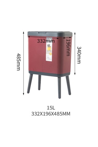 Sones Vitunhoo Tg3450 Uzun Bacaklı Çöp Kutusu Ev Tipi Kapaklı Çöp Kutusu Mürekkep Yeşili Yeşil