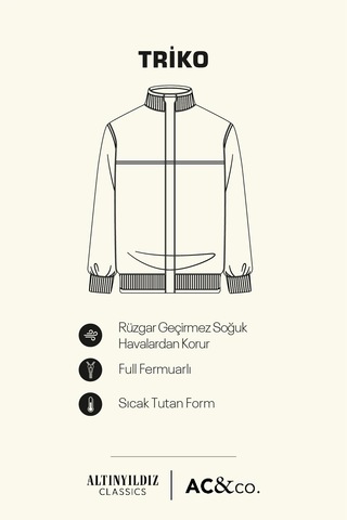 AC&Co / Altınyıldız Classics Erkek Lacı Pamuklu Standart Fit Normal Kesim Dik Yaka Triko Ceket Lacı