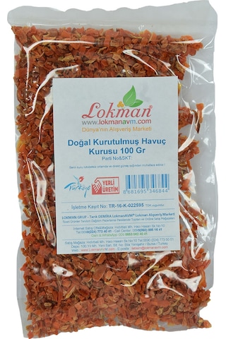 Lokman Avm Doğal Kurutulmuş Havuç Kurusu 100 G
