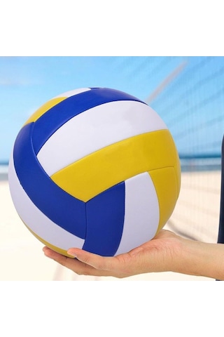 Muba Dikişli Voleybol Topu Yumuşak Deri Antrenman Ve Salon Uyumlu, Tek Ebat, Mbdktp, Karışık Çok Renkli