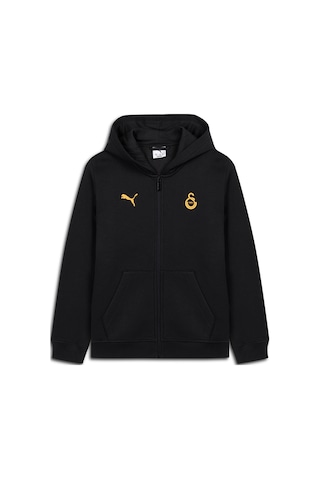 Galatasaray Puma Çocuk Fermuarlı Kapüşonlu Sweatshirt 78291511 Siyah