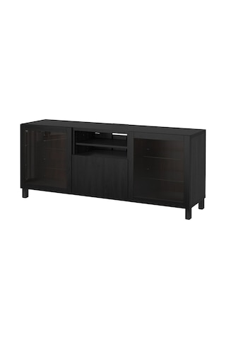 Tv Sehpası, Venge, 180x42x74 Cm, Lappvıken/sındvık, Çıt Çıt Raylı Meşe