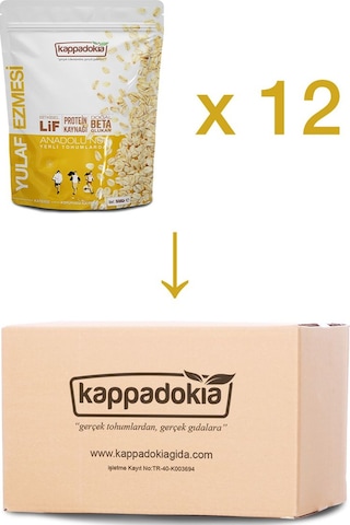 Kappadokia Yulaf Ezmesi Özel 12'li Koli 12 X 500gr