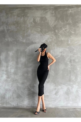 Halter Elbise Siyah