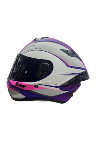 Mt Targo Outside Şeffaf Vizörlü Kask Pembe Xs-