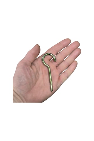Piton 23 150 Çengel 9cm Vidalı Askı Eğri Se Demir Duy Kanca -10 Adet 90mm