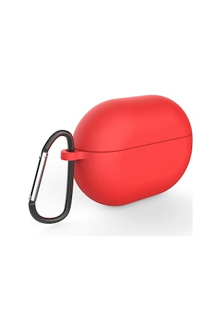 Microsonic Huawei Freebuds Pro Mat Silikon Kılıf Kırmızı