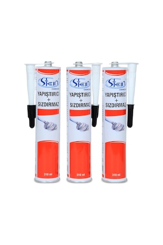 Stein Pu 50 Adhesive - Poliüretan Mastik 3 Adet 310 Ml Siyah Siyah