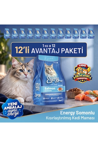 Somonlu Kısırlaştırılmış Kedi Maması - 12 Adet