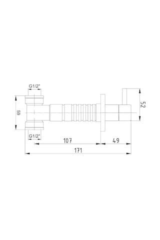Eca 102151029 G 1/2" Ankastre Ara Kesme Valfi Krom