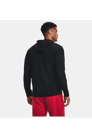Under Armour Erkek UA Rival Terry Tam Boy Fermuarlı 1370409-001 Siyah