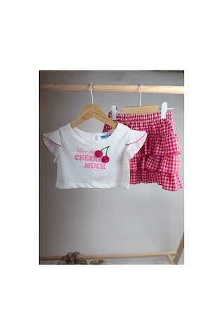 Poala Kids Cherry Crop Set Pembe