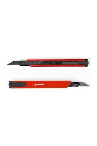 Lexroo Wp212020 9 Mm Alüminyum Kasa Cep Askılı Maket Bıçağı, Kırmızı