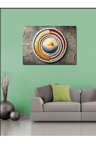 Kanvas Tablo Soyut Dairesel Duvar Sanatı