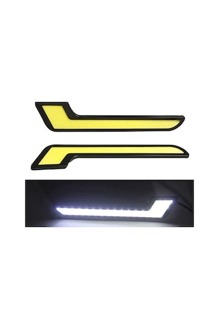 12v Su Geçirmez L Model Gündüz Ledi Beyaz Sis Gündüz Farı