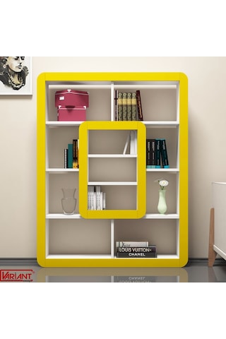 Variant Variant Orkide Kitaplık,Raf (Beyaz-Sarı)