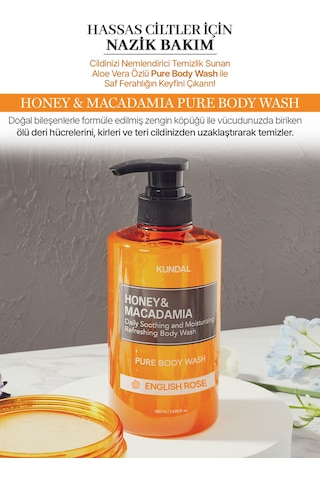 Kundal Honey & Macadamia Pure English Rose Body Wash 500 ML
