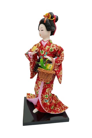 Japon Kimonolu Geyşa Bebek Kabuki Biblo 30 Cm No.18 Anime
