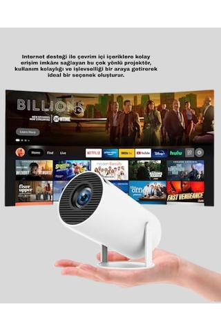 Film Dizi Ve Oyun İçin Taşınabilir Kablosuz Mini Projeksiyon Yeni Nesil