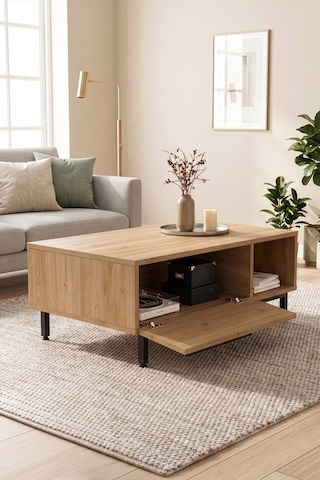 Yurudesign Ocean Orta Sehpa Metal Ayaklı Kapaklı Sepet On2-s