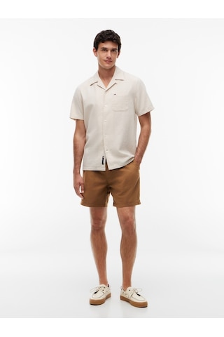Tommy Hilfiger Tjm Lınen Blend Pull-on Short Erkek Kahverengi Şort - Dm0dm22825