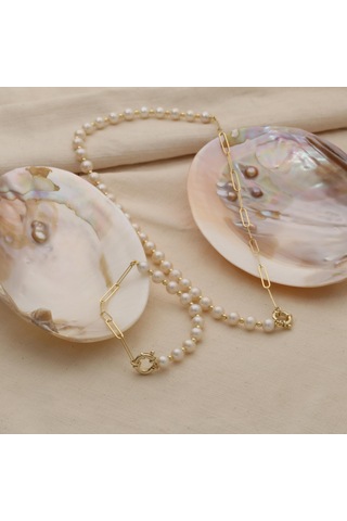 925 Ayar Gümüş Tatlı Su İncisi Set-7.50mm