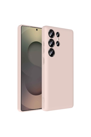 Samsung Uyumlu Galaxy S25 Ultra Kılıf Kamera Korumalı Kartlık Hazneli Zore Vitra Kapak Pembe