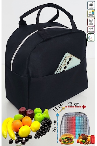 9 Lt Sıcak, Soğuk Isı Yalıtımlı Termal Kamp Piknik, Yemek, Mama, Beslenme, Gıda Için Taşıma Çantası Sarı - Siyah