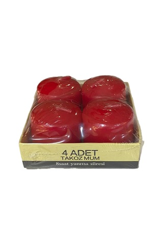 Mum Takoz 4 4 Cm 4lü Kırmızı Renk
