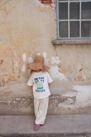 Oh La La Koala Güneş Baskılı T-shirt Müslin Pantolon Takım Çok Renkli