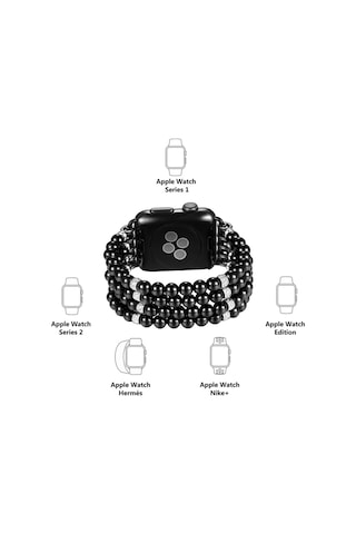 Ally Apple Uyumlu Watch 7 45 MM 6-5-4 44 MM Full Boncuk Taşlı Kordon Kayı