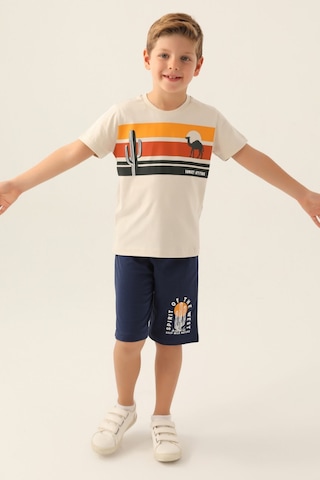 Rolypoly Sunset Bej Erkek Çocuk Bermuda Takım 5274-43126 Bej