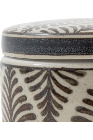 Yargıcı Yaprak Desenli Seramik Kutu 12x10 Cm 26ynha1105m St
