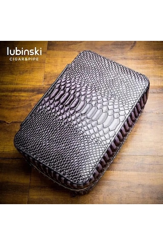 Lubinski Deri Seyahat Puro Çantası Siyah Çakmak-kesici-matara Set