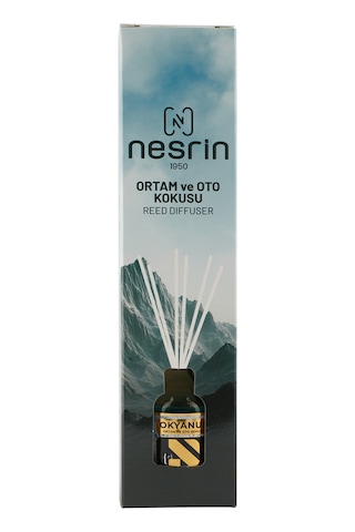 Nesrin Okyanus 50 Ml Çubuklu Oda Ve Oto Kokusu Reed Diffuser, Kalıcı Ortam Kokusu - 8690352954100i