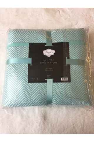 Pike Yazlık Zmrt Yeşil Çift Dolgun Malzeme V Çizgili Desen Pamukl Yeşil