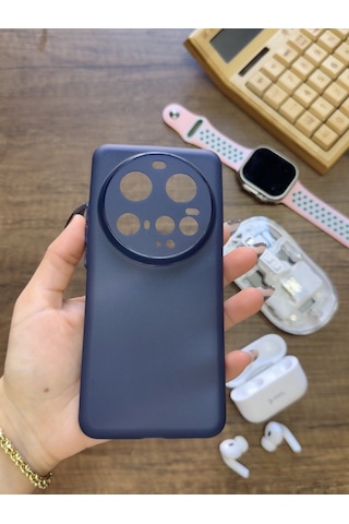 Mi 15 Ultra Uyumlu Süper İnce Mat Ultra Thin Silikon Kılıf Lacivert
