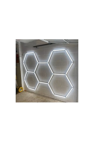 Helios Hs 2822 Hexagonal 200w Petek Led Aydınlatma Lineer Armatür Beyaz Işık Beyaz