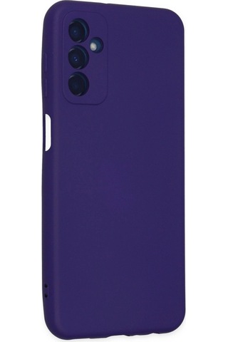 Samsung Galaxy M23 Kılıf Nano İçi Kadife Silikon - Mor Düz Renkli