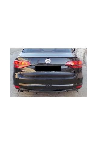 Vw Jetta Mk6 R Difüzör Sol Çift Çıkış Parlak Siyah Difizör 2015 2016 2017 2018 Arka+bodykit+ek