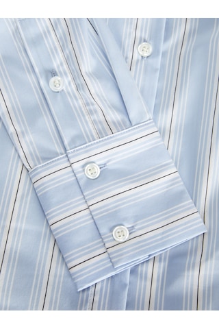 Jack & Jones Kadın Çizgili Gömlek - Ava - 12269669 Cashmere Blue Mavi